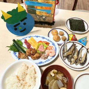 すみれユニットの節分メニュー