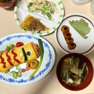 すみれユニットとしらゆりユニットの子どもの日メニュー